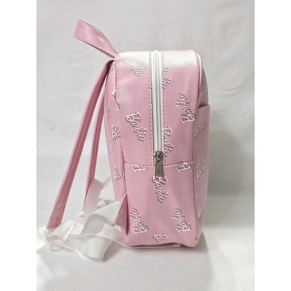 Barbie‎ Mini Backpack Pink Barbie Logo Bag Faux Leather 8.5